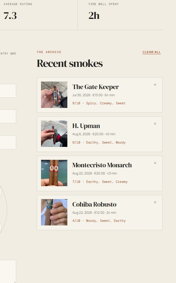 Cigar-Vault Screenshot 2
